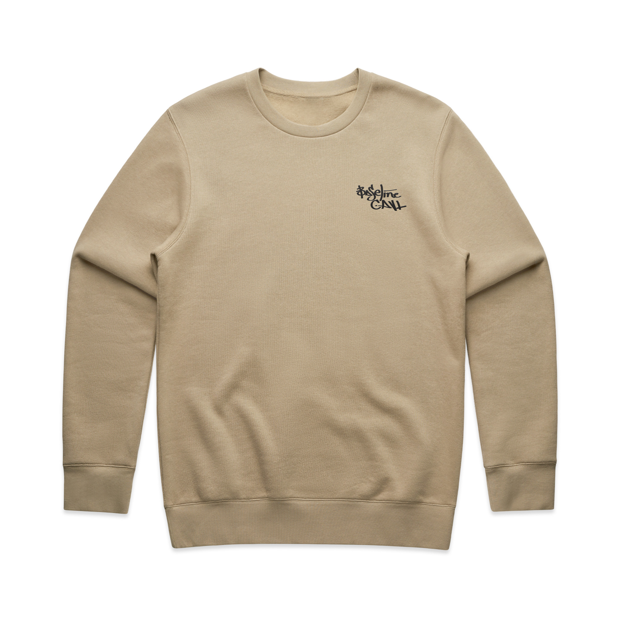 BASELINE CAVI -Embroidered Crew – Tan – BASELINE CAVI