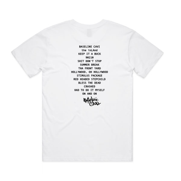 Baseline Cavi - Tracklist Tee - Back